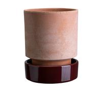 Bergs Potter Pot Hoff Ø16 cm. Raw Rosa-Deep Burgundy