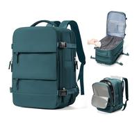 bergsalz Sac a Dos Voyage Cabine Avion Sous Vide Avec Pompe Extensible Bagage Cabine 45x36x20 Easyjet Sac a Dos Compression Sous Vide Easyjet 45x36x20 Avion Voyage Homme Femme Bleu Paon