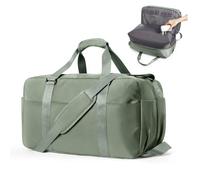 bergsalz Sac De Voyage Compression Avec Pompe,40L Sac De Voyage Cabine Avion Femme Grand Volume, Sous Vide Bagages Cabine 55x30x25,Valise De Cabine Sac De Sport Homme Femme Vert