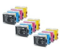 Bergsan Lot de 12 cartouches d'encre compatibles avec Brother LC1000 LC970 pour DCP-130C 135C 150C 153C 157C 330C 350C 357C 540CN 560CN 660CN 680CN 750CW 770CW MFC 235C 240C 260C 33660CN 0C 440. CN