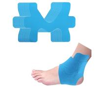 bergxperten Bandes pour chevilles 10 Pièces de Bande de Kinésiologie Pré - Découpée Adaptée à la Cheville, Respirante et Flexible pour un Bon Support Musculaire