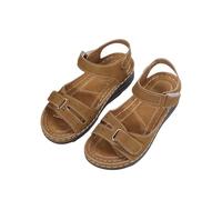 bergxperten Belyra Paris Sandale orthopédique tendance antidérapantes, avec talon compensé/hauts, en cuir synthétique, lanières croisées, fermeture éclair, style bohème, élégantes et tendance