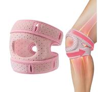 bergxperten EcoPatch Genouillère anti-douleur，de Soutien Ajustable Attelle de Genou Respirante et Confortable pour Sport Course Tennis et Usage Quotidien (Rose, 1pcs)