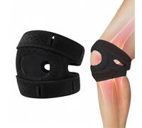 bergxperten EcoPatch Genouillère anti-douleur，de Soutien Ajustable Attelle de Genou Respirante et Confortable pour Sport Course Tennis et Usage Quotidien (Noir, 1pcs)