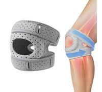bergxperten EcoPatch Genouillère anti-douleur，de Soutien Ajustable Attelle de Genou Respirante et Confortable pour Sport Course Tennis et Usage Quotidien (Grey, 1pcs)
