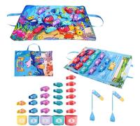 bergxperten Jeu de Pêche Montessori en Solo/Duo - Apprendre en s’Amusant - 2 à 6 Ans，Jeu éducatif sur la pêche pour Les Enfants de 2 Ans : Apprendre en Jouant