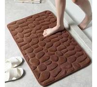 bergxperten La Berge Le Tapis de Bain Galet Tapis de Bain Galet 3D Mémoire de Forme - Ultra-Doux, Absorption et Séchage Rapide,Utilisation Multiple, 100% Microfibre, Lavable en Machine