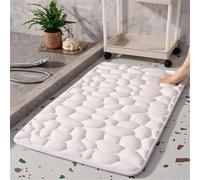 bergxperten La Berge Tapis de Bain Galet Absorbant antidérapant | Surface à séchage rapide toucher agréable reste stable au sol facile à nettoyer s'adapte à tous les styles