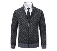 bergxperten Lenoir Paris Gilet Homme Premium en Tissu Souple Cardigan Homme Maille Ouvrez - Front Zippé, Col Droit, Casual et Chaud pour Hiver et Automne