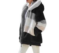 bergxperten Manteau Arctic épais en fourrure - Nidyan Paris Manteau Femme Hiver Chaud, Peluche Longue Manche, à Capuche, Épais, Chic et Élégant
