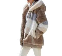 bergxperten Manteau Arctic épais en fourrure - Nidyan Paris Manteau Femme Hiver Chaud, Peluche Longue Manche, à Capuche, Épais, Chic et Élégant