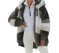 bergxperten Manteau Arctic épais en fourrure - Nidyan Paris Manteau Femme Hiver Chaud, Peluche Longue Manche, à Capuche, Épais, Chic et Élégant