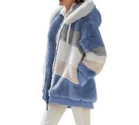 bergxperten Manteau Arctic épais en fourrure - Nidyan Paris Manteau Femme Hiver Chaud, Peluche Longue Manche, à Capuche, Épais, Chic et Élégant