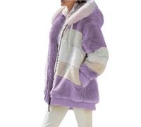 bergxperten Manteau Arctic épais en fourrure - Nidyan Paris Manteau Femme Hiver Chaud, Peluche Longue Manche, à Capuche, Épais, Chic et Élégant