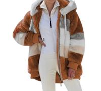 bergxperten Manteau Arctic épais en fourrure - Nidyan Paris Manteau Femme Hiver Chaud, Peluche Longue Manche, à Capuche, Épais, Chic et Élégant