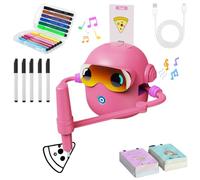 bergxperten Pictobot Robot Le Compagnon éducatif Qui Fait Aimer Le Dessin, Robot Dessinateur Enfant Rechargeable avec Stylo & 100 Cartes - Jouet Éducatif Interactif sans Écran, dès 3 Ans