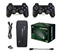 bergxperten Retro Stick-X，Manette de jeu rétro 4K, mémoire de 32/64/128 Go, jeux classiques préinstallés, avec 2 manettes sans fil 2,4 GHz