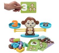 bergxperten SingeMath Balance Magique pour Apprendre Les Chiffres Jeu Éducatif Mathématique - 65 Pièces de Balancement de Singe pour l'Apprentissage des Maths