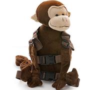 Berhapy Sac à dos 2 en 1 Orang-outan pour tout-petits avec laisse de sécurité pour la marche des enfants