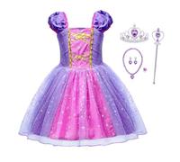 Berich Costume de princesse pour bébé fille - Robe tutu pour fête d'anniversaire, Halloween, cadeau de Noël - Robe Cendrillon