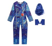 Berich Déguisement pour enfants avec perruque bleue et gants - Costume de princesse pour filles, costume d'Halloween pour la journée mondiale du livre pour filles, tenue de jeu de rôle - Vêtements de