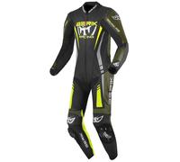 Berik Absolute GP Combinaison moto une pièce en cuir, noir/fluo jaune/vert, Taille 52