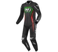 Berik Absolute GP Combinaison moto une pièce en cuir, noir-rouge-vert, taille 56 pour homme