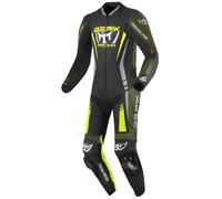 Berik Absolute GP Combinaison moto une pièce en cuir, noir-vert-jaune, taille 54 pour homme