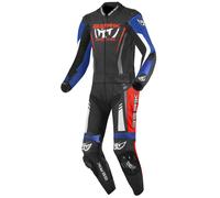 Berik Absolute GP2 Combinaison moto deux pièces en cuir, noir-blanc-rouge-bleu, taille 54 pour homme
