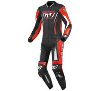 Berik Absolute GP2 Combinaison moto deux pièces en cuir, Noir/Néon Rouge/Blanc, Taille 56