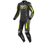 Berik Absolute GP2 Combinaison moto deux pièces en cuir, noir-vert-jaune, taille 58 pour homme