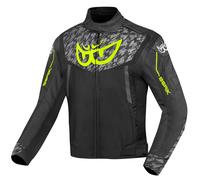 Berik Camo Street Veste textile de moto imperméable, noir-jaune, taille 56 pour homme