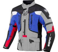 Berik Dakota veste textile de moto imperméable 3 en 1, Noir/Gris/Bleu/Rouge, Taille 50