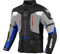Berik Dakota veste textile de moto imperméable 3 en 1, noir/gris/bleu, Taille 52