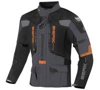 Berik Dakota veste textile de moto imperméable 3 en 1, Noir/Gris/Orange, Taille 50