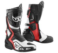 Berik Donington Bottes de moto, noir-blanc-rouge, taille 39 pour homme