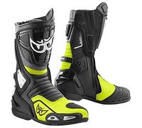 Berik Donington Bottes de moto, noir/jaune fluo, 42