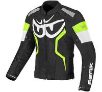 Berik Imola Air Blouson de moto Textil, noir-blanc-jaune, taille 54 pour homme