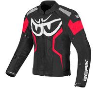 Berik Imola Air Blouson de moto Textil, noir-blanc-rouge, taille 52 pour homme