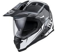 Berik MX313 Volstom Adventure Pro Enduro Casque, Noir/Gris/Blanc, Taille 2XL
