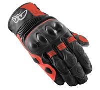 Berik Nador Gants de moto, Noir/Rouge néon, Taille 3XL