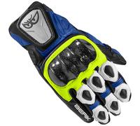 Berik Namib Gants de moto, noir-blanc-bleu, taille S pour homme