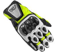 Berik Namib Gants de moto, noir-blanc-jaune, taille XS pour homme