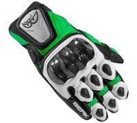Berik Namib Gants de moto, noir-blanc-vert, taille S pour homme