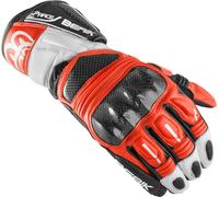 Berik Namib Pro Gants de moto, noir-blanc-rouge, taille XS pour homme
