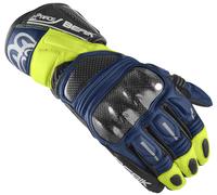 Berik Namib Pro Gants de moto, noir-bleu-jaune, taille S pour homme