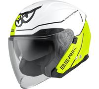 Berik OF669 Casque Vidos Jet, Blanc/Jaune/Noir, Taille XS