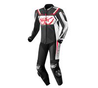 Berik Race-Tech Combinaison en cuir de moto une pièce, Noir/Blanc, Taille 58
