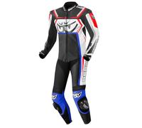 Berik Race-Tech Combinaison en cuir de moto une pièce, noir/rouge/bleu, 50