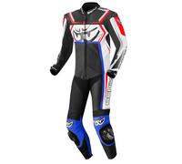 Berik Race-Tech Combinaison en cuir de moto une pièce, noir/rouge/bleu, Taille 54